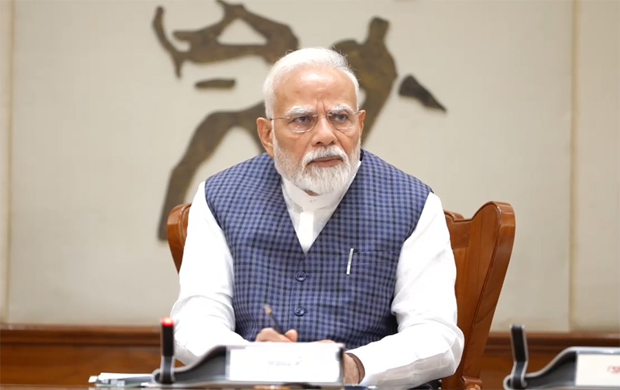 Prime Minister Narendra Modi chairs a cabinet meeting regarding 'Operation Sindoor' in New Delhi, Wednesday, May 07, 2025. India launches 'Operation Sindoor' in response to the Pahalgam terror attack. (Photo: IANS)
