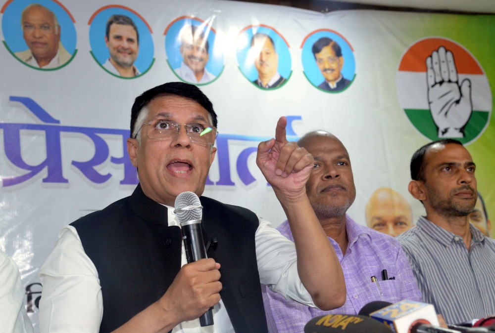 Congress leader Pawan Khera addresses a press conference in Patna on Sunday, March 23, 2025. (IANS File Photo)