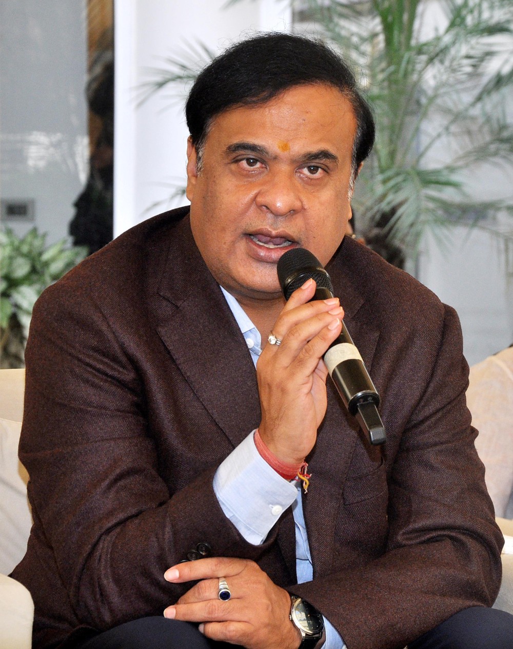 Assam Chief Minister Himanta Biswa Sarma addresses a press conference at Kainadhara in Guwahati on Wednesday, January 1, 2025. (Photo: IANS)