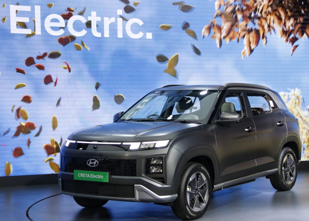 Hyundai Motor unveils the Creta Electric at the Bharat Mobility Global Expo 2025 in New Delhi on Friday, January 17, 2025. (IANS/Wasim Sarvar File Photo)