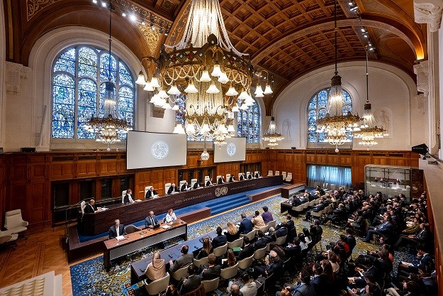 The judges of the International Court of Justice in the Hague issue their advisory opinion on Israel’s obligations in the Palestinian territories on Wednesday, October 22, 2025. (Photo: ICJ)